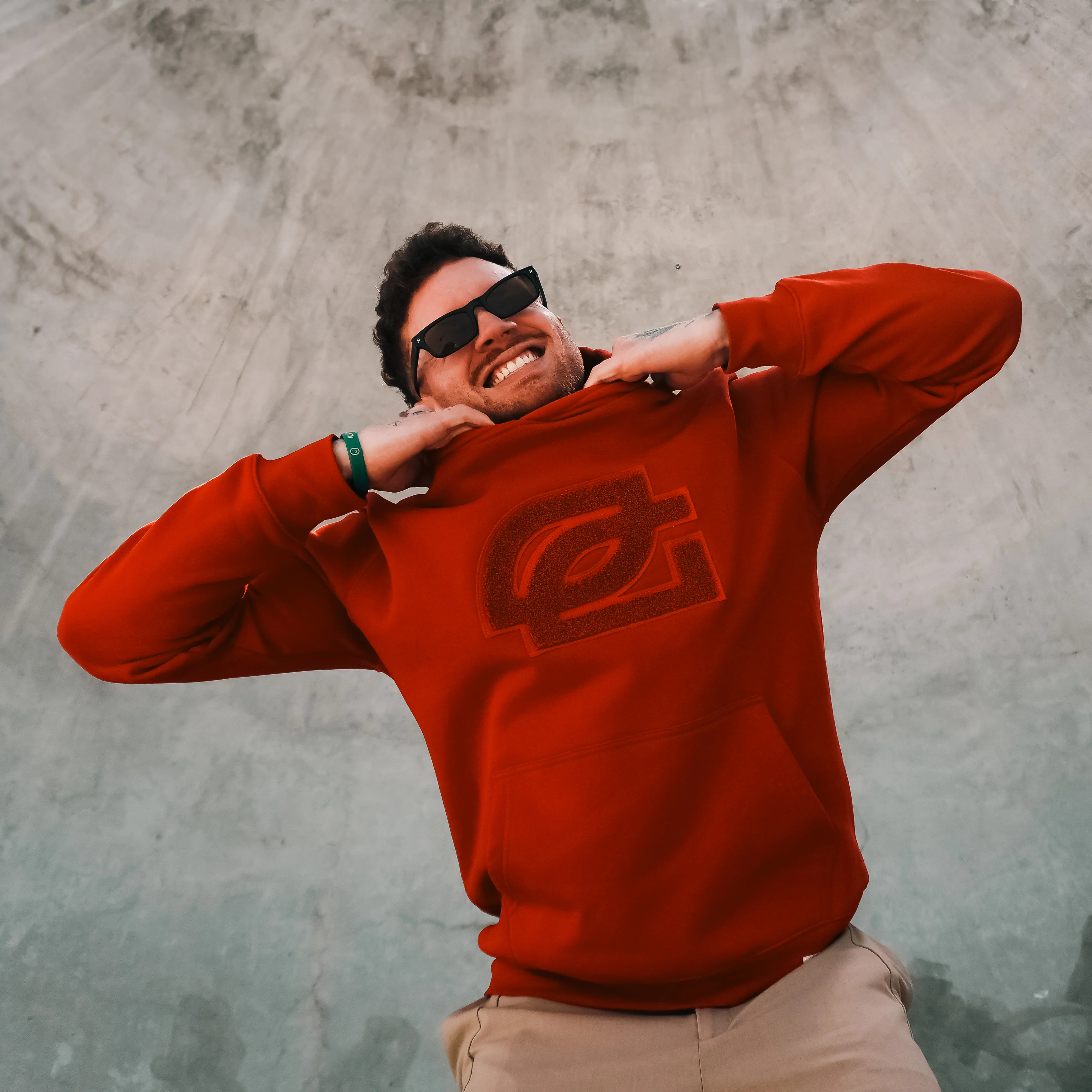 Major 3 Crimson Chenille Hoodie - Image 3